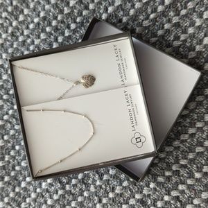 Silver Layering Necklaces (Monstera Leaf)